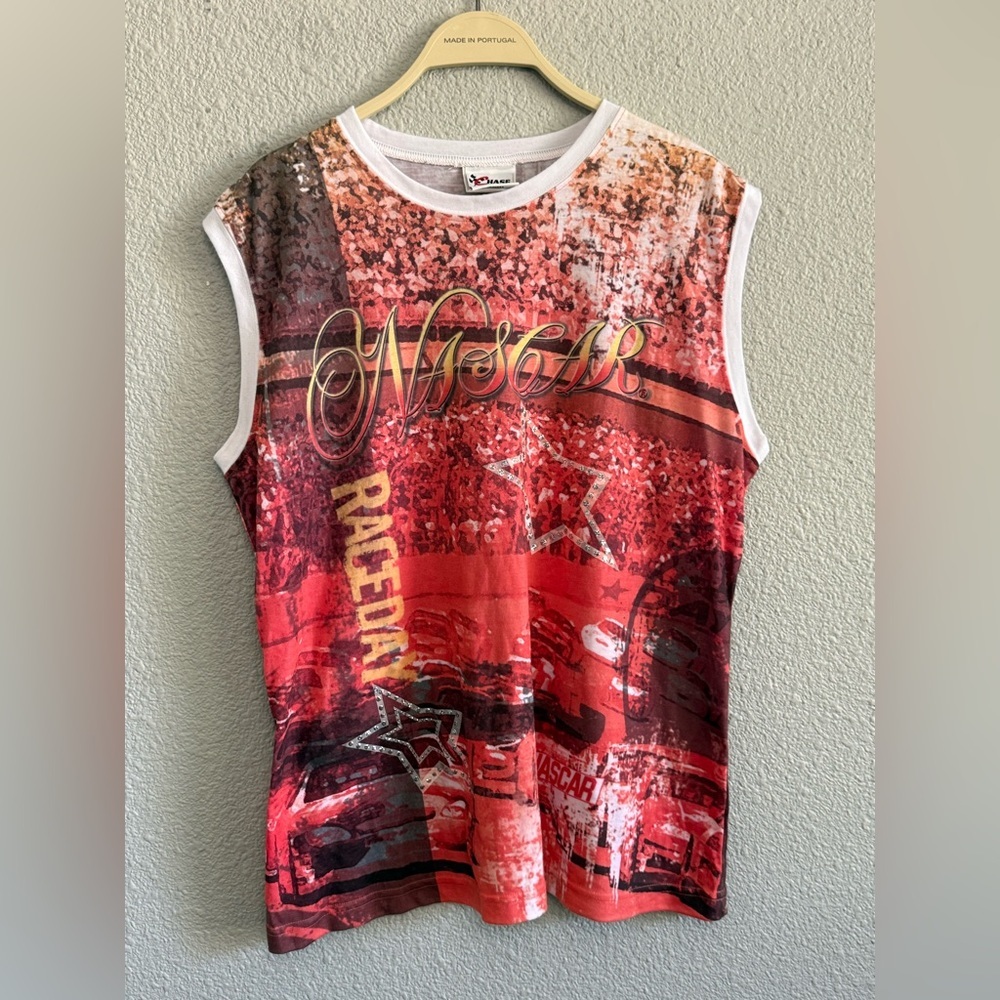 Vintage NASCAR Graphic Sleeveless Top Size X-Large